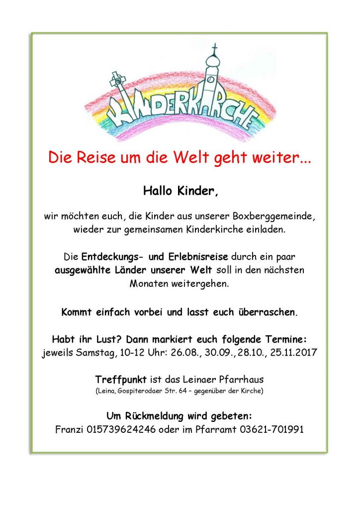 Termine und Einladung